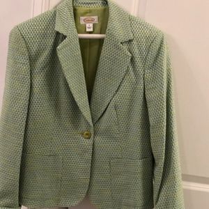 Talbots green ribbon texture jacket, size 6